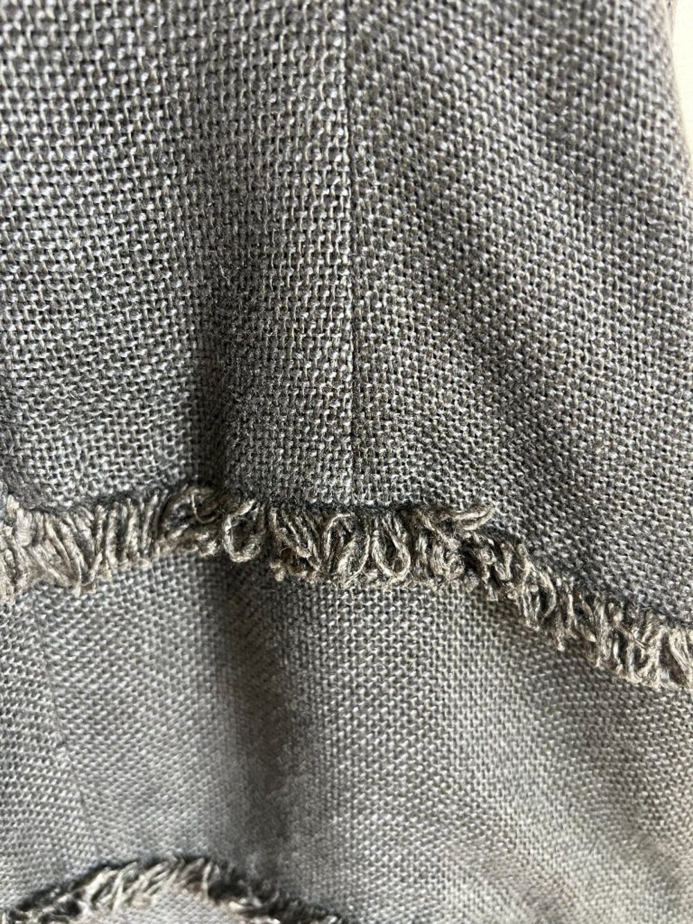 Vintage Emanuel Ungaro 100% Linen Tiered Fringe Cocktail Dress - Sz 8/42 - Picture 6 of 8